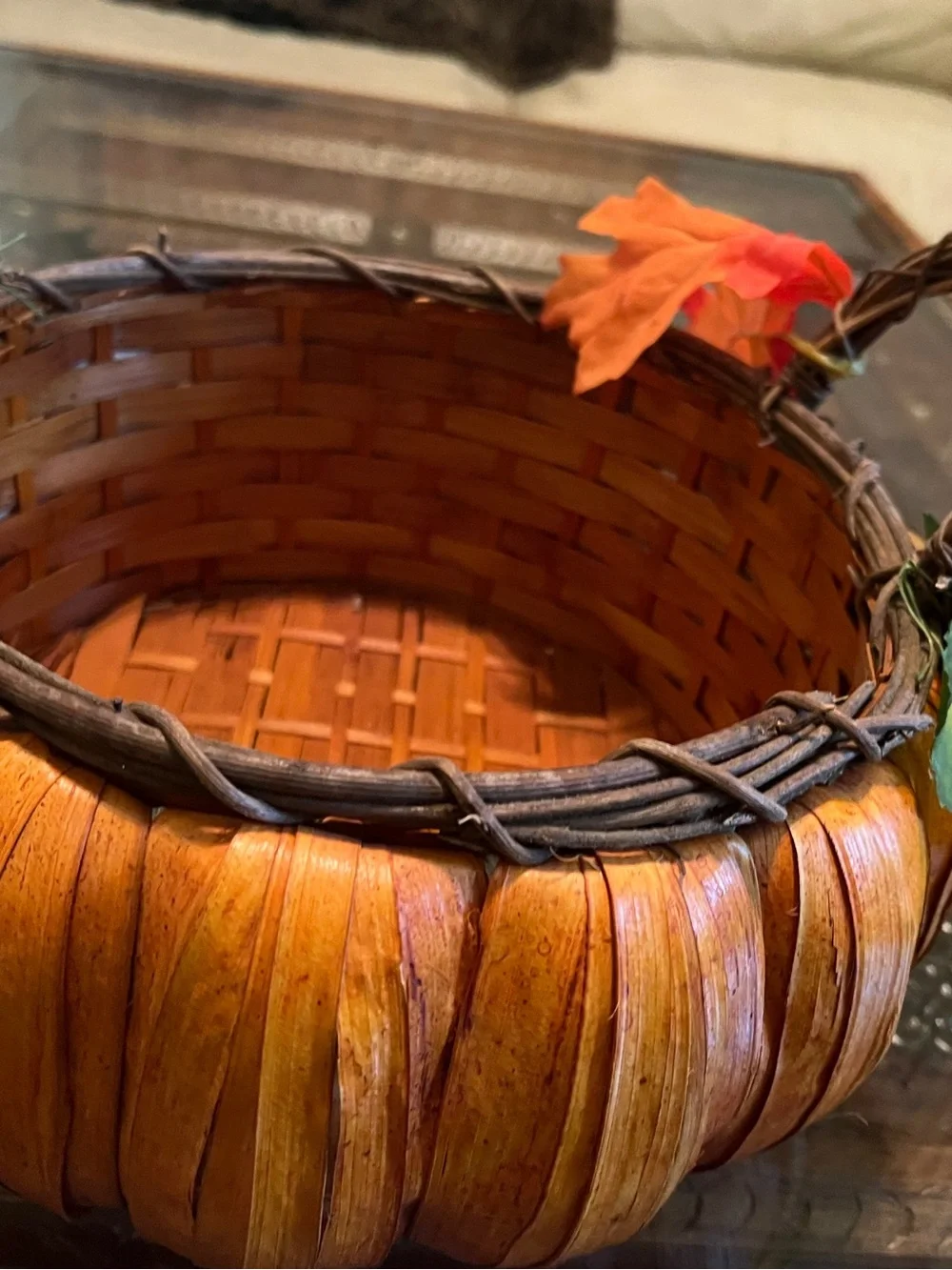 Fall Pumpkin Basket, Thanksgiving Crackers & Faux Gourds